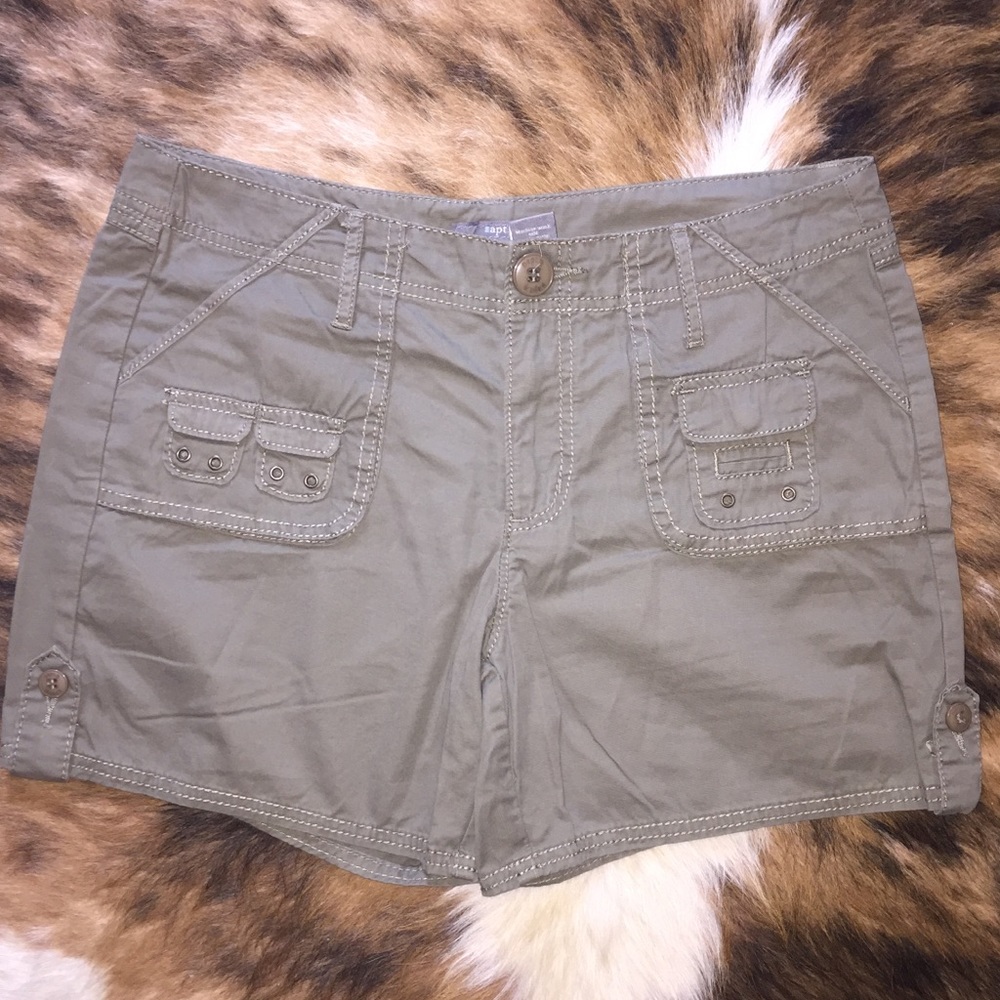 Army Green Cargo Shorts